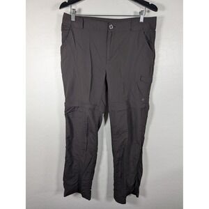 Columbia Pants Womens 12 Gray Omni-Shade Convertible Hiking Zip Off Cargo Trail